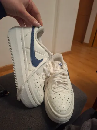 Nike Court Vision Low Plataforma Azul Blanco