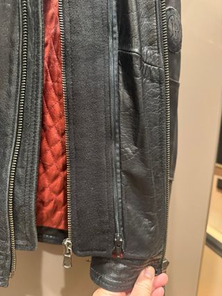 Cazadora de cuero Redskind Negra