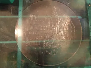 Piatto Natale Vetro Decorato