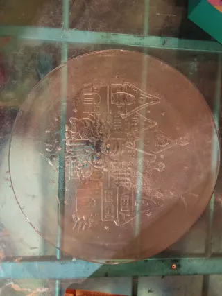 Piatto Natale Vetro Decorato