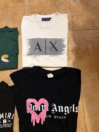 Pack 4 Camisetas S (Amiri, Armani, Boss, Palm)