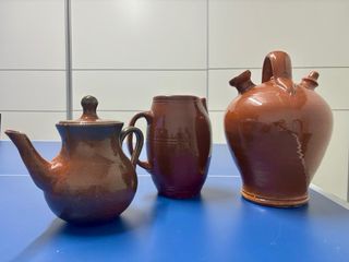 Juego de 3 piezas de barro vidriado