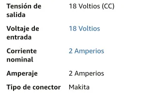 Cargador para makita 18v