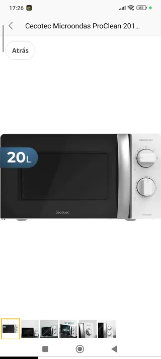 Cecotec Microonde ProClean 2010