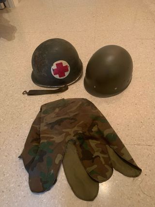 Casco Militar Original Cruz Roja