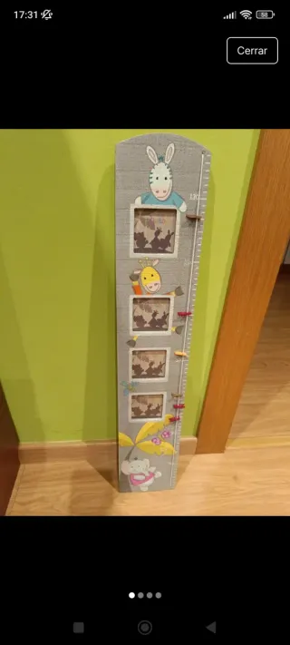 Misuratore da parete per bambini in legno