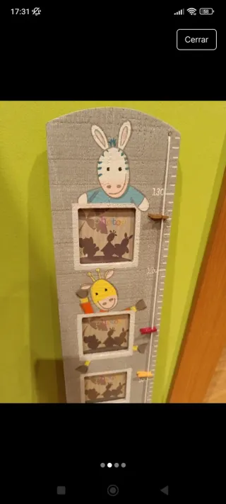 Misuratore da parete per bambini in legno