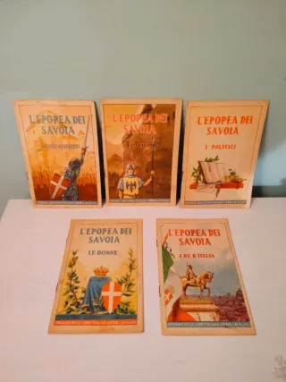 Lotto 5 Libri Vintage Epopea dei Savoia