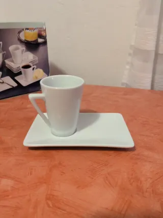 Set di 6 tazze da caffè con piattino