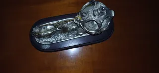 Scultura Carrozza con Cavalli Argentata