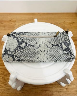 Bolso piel italiana gris