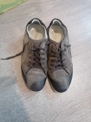 Deportivas Timberland marrones tela y cuero