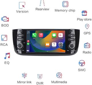 Podofo autoradio GPS táctil para coches Fiat