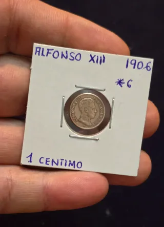 Alfonso XIII 1 Céntimo 1906 Cobre
