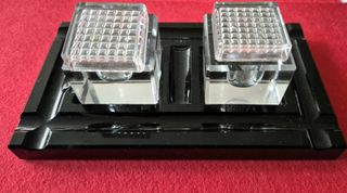 Tintero de cristal negro original