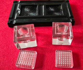 Tintero de cristal negro original