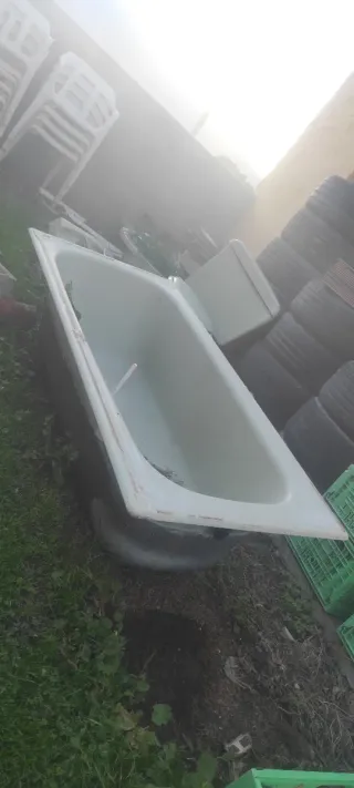 Bañera de fundicion  verde