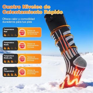 Calcetines Calefactables Eléctricos 2x6000mAh