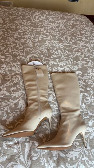 Botas altas Zara beige