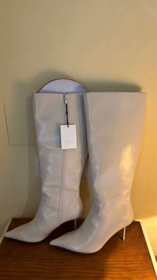 Botas altas Zara beige
