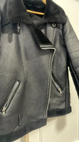 Cazadora forrada negra mujer