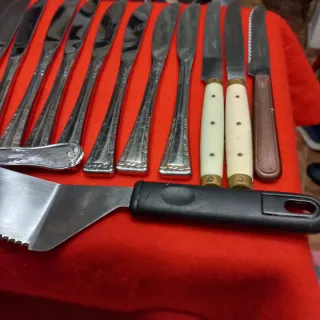 12 coltelli da tavola e 2 distributori