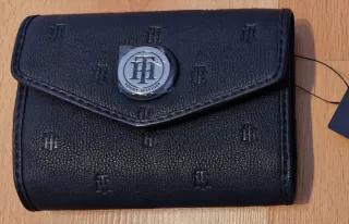 Cartera Tommy Hilfiger Plegable Negra/Azul