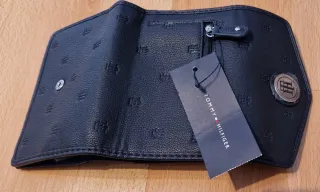 Cartera Tommy Hilfiger Plegable Negra/Azul