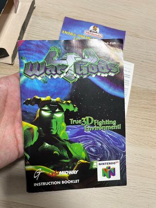 War Gods N64 PAL - Caja, Manual y Cartucho