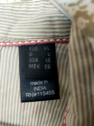 Blusa Mango XL Estampada Bolsillos