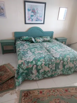 Juego de cama floral verde