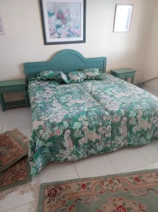 Juego de cama floral verde