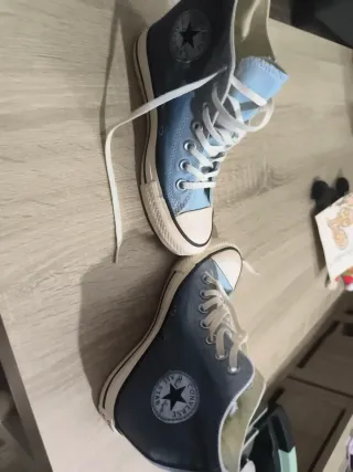 Sneakers Converse con zeppa blu