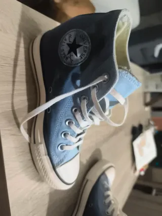 Sneakers Converse con zeppa blu