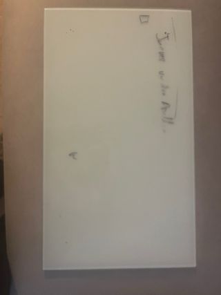 Pizarra de cristal blanca