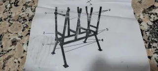 Soporte para cortar leña con motosierra