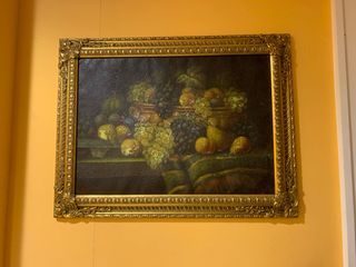 Dipinto con cornice in legno dorato