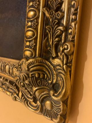 Dipinto con cornice in legno dorato