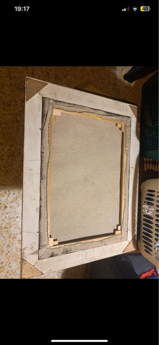 Dipinto con cornice in legno dorato