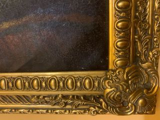 Dipinto con cornice in legno dorato