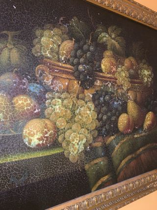 Dipinto con cornice in legno dorato