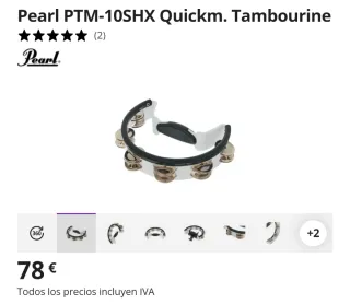 SOPORTE hit hat PEARL H1000 Recto C1000 Pandereta