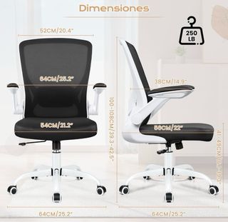 Sedia da ufficio ergonomica e confortevole KERDOM 9060