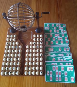 Bingo Lotería Chicos Bombo Metal Años 70