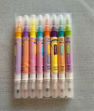 Kit de Marcadores Color Laying e Caderno