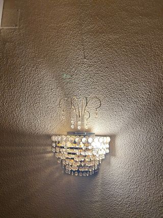Lámpara de pared vintage con cristales