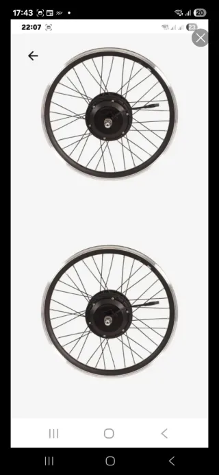 Rueda Eléctrica Trasera OXYLANE 20 Tilt 500-E