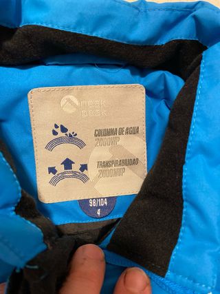 Buzo Nieve Neak Peak Azul Niño