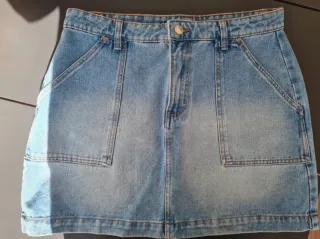 Falda vaquera mini Lefties Talla L