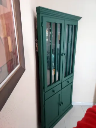 Mueble de esquina verde